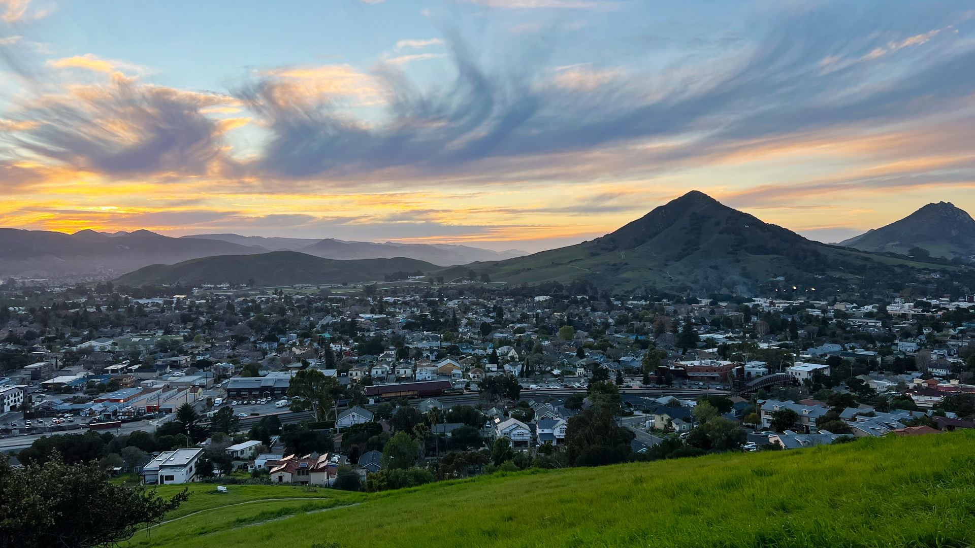 City of San Luis Obispo at sunset
